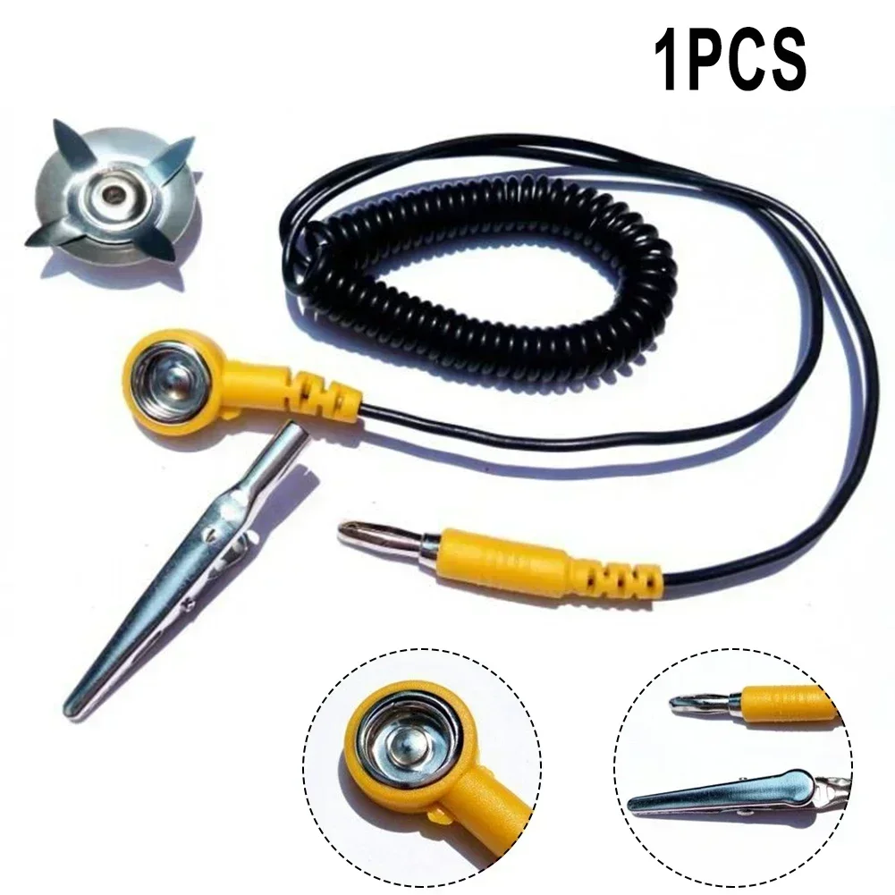 Power Tools Yellow And Black - 1pc ESD 접지 와이어 정전기 방지