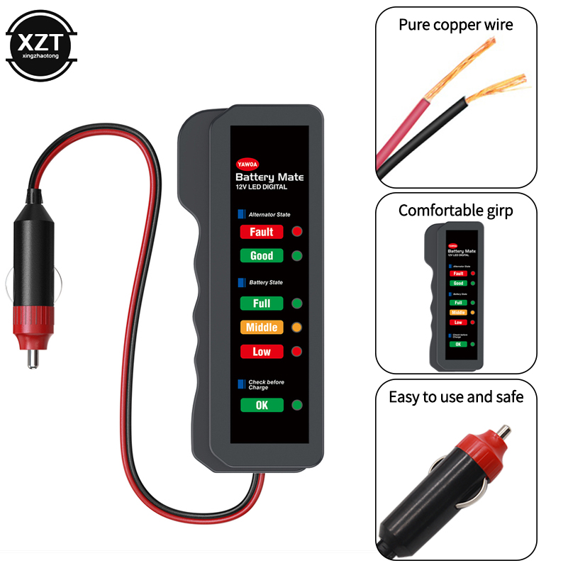 Power Tools In Automotive - 자동차 배터리 테스터 6 LED 디스플레이