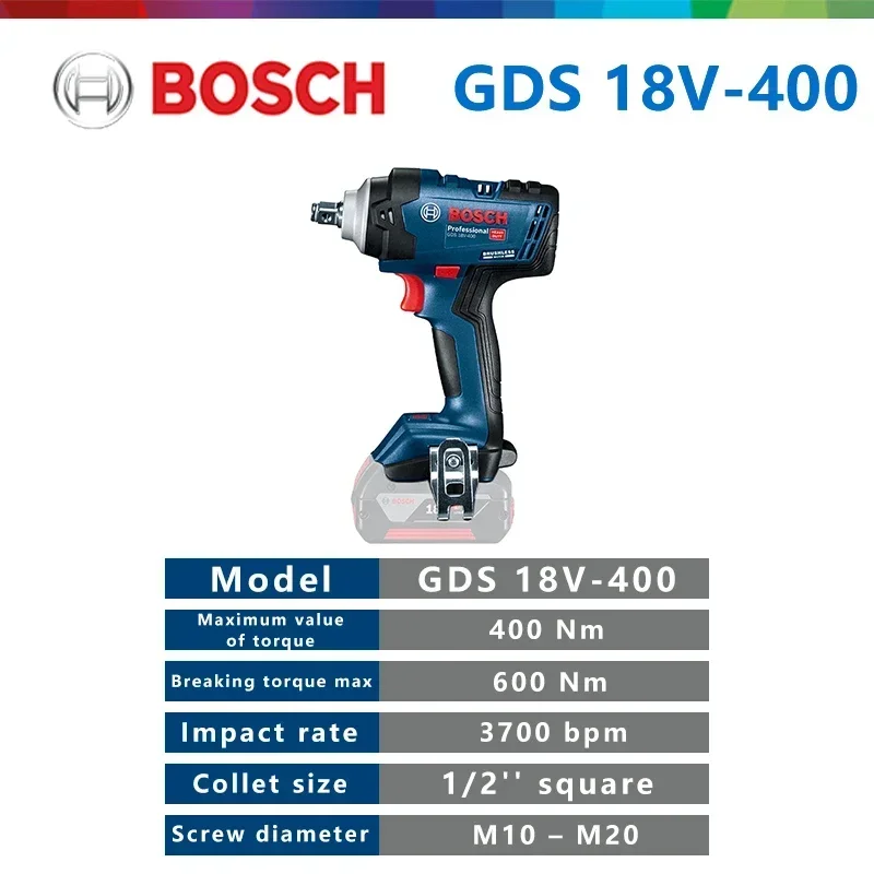 보쉬 무선 임팩트 렌치 GDS 18v-400 브러시리스 - Power Tools Impact Wrench 리뷰 및 가격