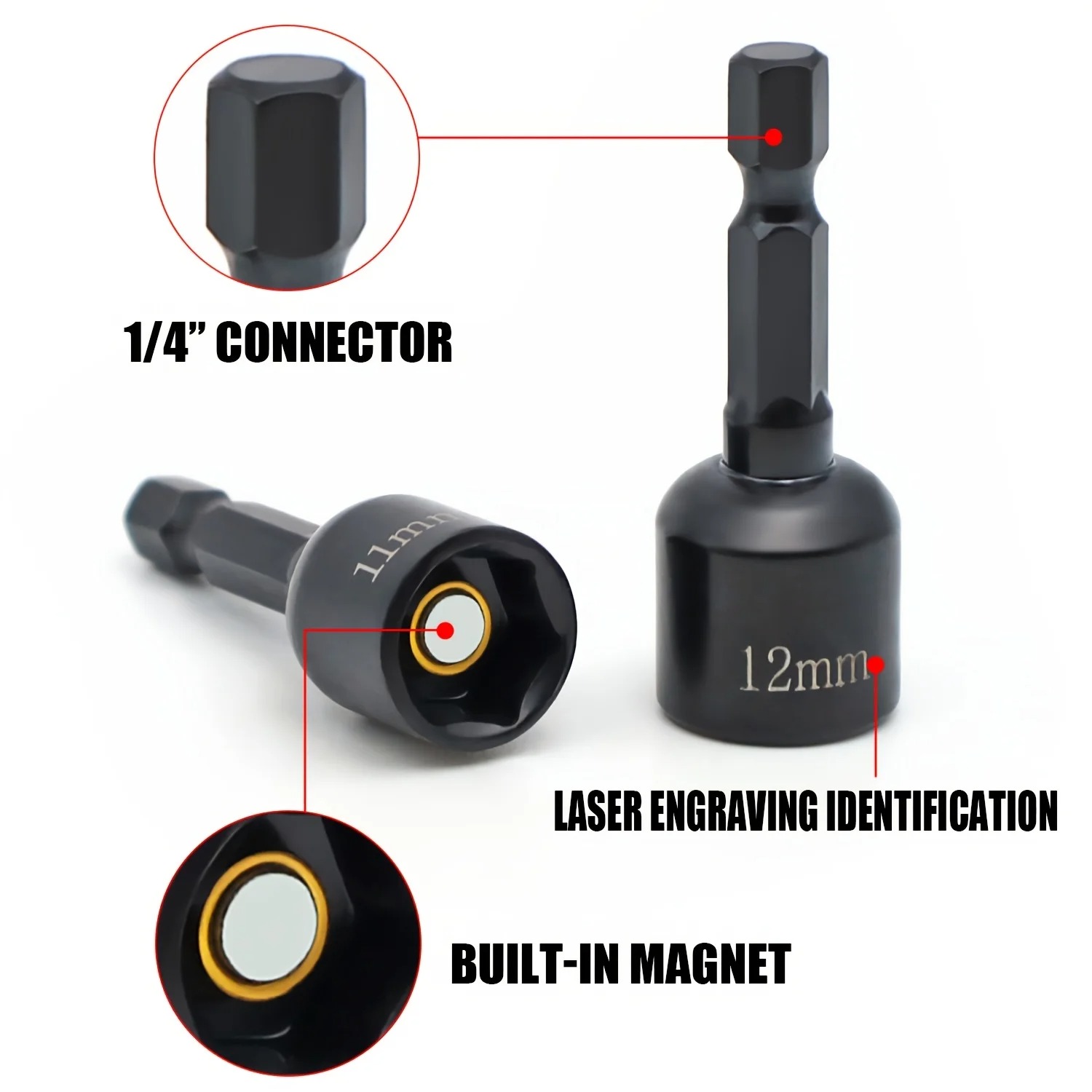 강력한 자석식 육각 샹크 너트 드라이버 비트 세트, 미 - Power Tools List 리뷰 및 가격