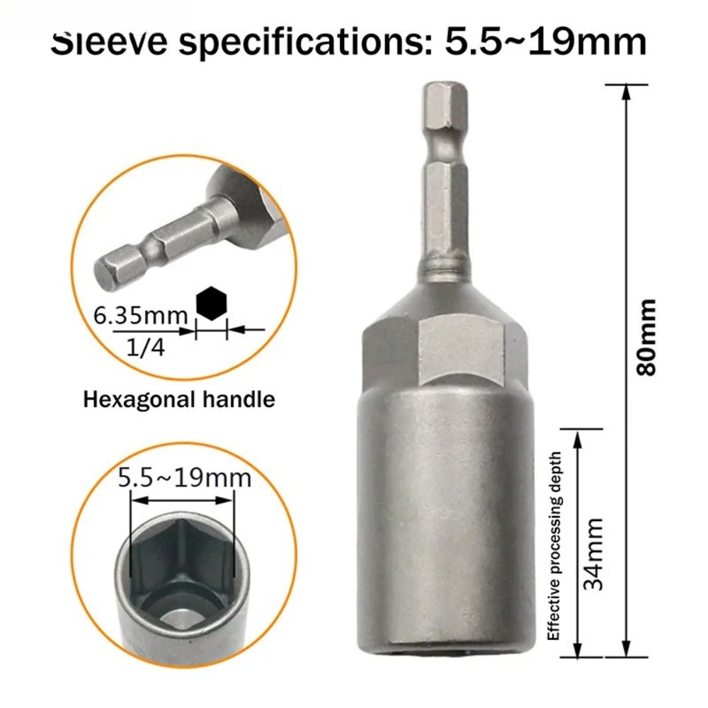 1/5/10/15개 80mm 길이 딥 파워 너트 드라이 - Power Tools List 리뷰 및 가격