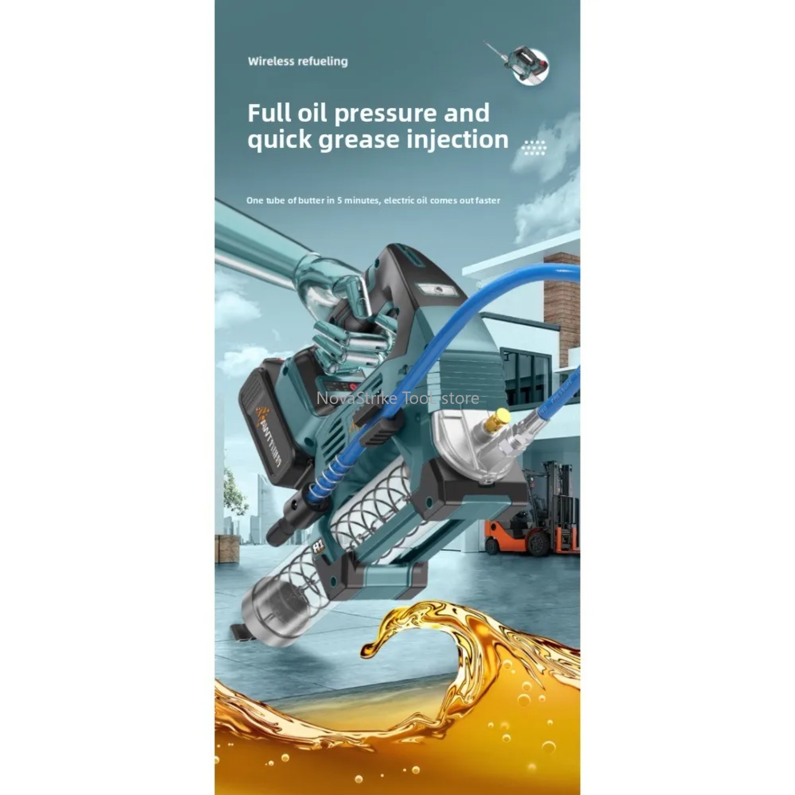 브러시리스 600CC 전기 그리스 건 고압 자동/수동  - Power Tools Grease 리뷰 및 가격